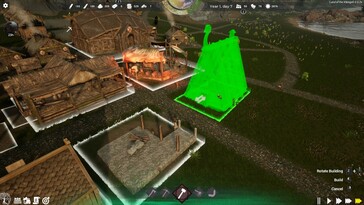 Vikingler Ülkesi'ndeki bir binanın yerini gösteren bir görüntü.