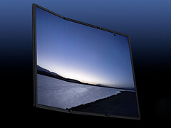 Samsung'un Galaxy Z TriFold modeli açık halde. (Resim kaynağı: Samsung)