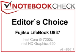 Editors Choice Award in August 2017: LifeBook U937