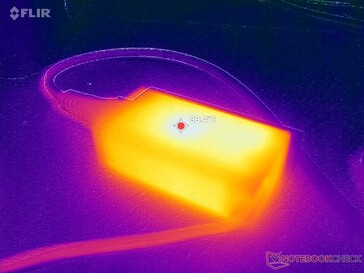 AC adaptörü zorlu yükleri çalıştırırken 40 C'nin üzerine ulaşır