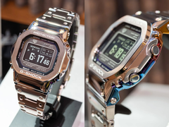Casio GMW-BZ5000RC-1'in ön ve yan profili, uygulamalı görüntülerde görüldüğü gibi.