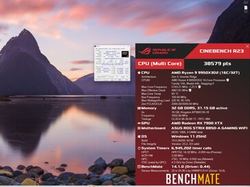 Ryzen 9 9950X3D2 CPU için Cinebench R23 çok çekirdekli kıyaslama sonucu.