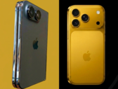 Sızdırılan iPhone Ultra tasarım modeli (solda) iPhone 17 Pro'nun (sağda) yanında - düzenlenmiştir.
