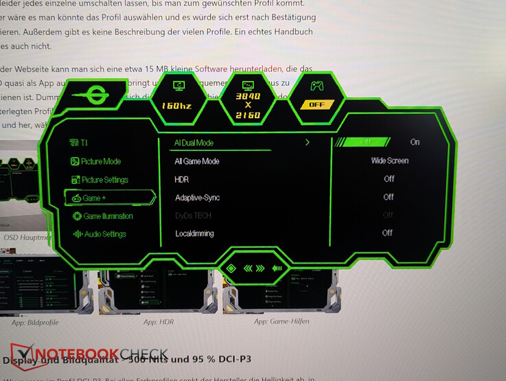 Yalnızca OSD aracılığıyla: 320 Hz ile Full HD için AI İkili Modu