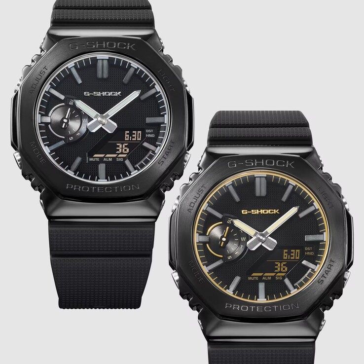 G-Shock GM-2100LXB-1A (solda) ve GM-2100LXB-1A9 (sağda)
