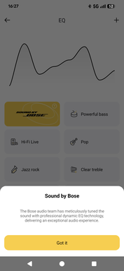 EQ ön ayarları: Bose'un dahil olduğu tek kısım mı?