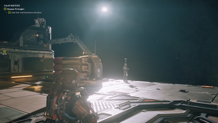 İstasyonun dış cephesi sizi ikizinizle birlikte açık alana yerleştiriyor ve hedefler sizi gövde boyunca yönlendiriyor.