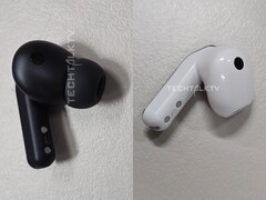 Galaxy Buds 4 Pro (solda) ve Galaxy Buds 4'ün (sağda) sahte üniteleri.
