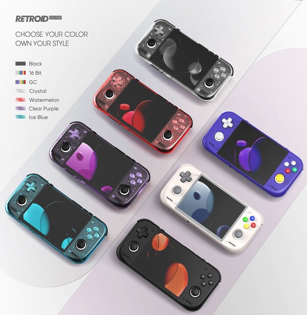 Retroid Pocket Nova'nın renkleri, diğer Retroid el konsollarının renklerinden esinlenerek tasarlanmıştır.
