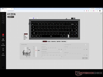 Manyetik modu açık olan, manyetik anahtar özelleştirmesine sahip Lofree Hyzen web sürücüsü.