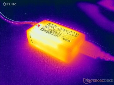 AC adaptörü, yüksek performans gerektiren yükler altında çalışırken 37 C'nin üzerine çıkıyor