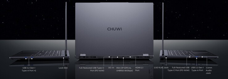chuwi Gamebook üzerindeki harici bağlantılar (Kaynak: Chuwi)