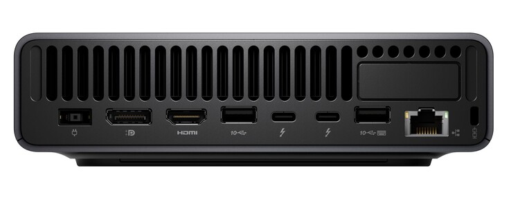 Lenovo ThinkCentre X Ultra mini PC bağlantı noktaları.