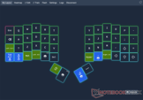 Keymapp, girdilerinizi gerçek zamanlı olarak gösteren yüklenebilir bir uygulamadır - bölünmüş bir klavye kullanmayı öğrenmek için harikadır. Bu benim 0. katmanım ya da temel katmanım. 