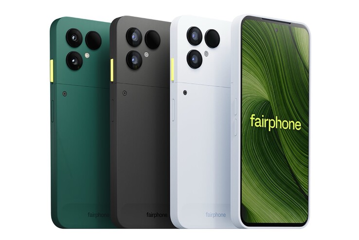 Fairphone 6+, burada gösterilen Fairphone 6 gibi yeşil ve siyah renklerde satışa sunulacak gibi görünüyor, ancak beyaz rengin yerini mavi alacak.