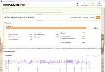 Performans modunda PCMark 10