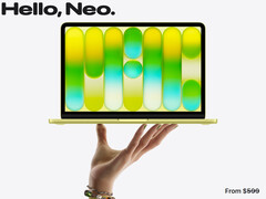 MacBook Neo’nun fiyatı artık 699 dolardan başlıyor. Resimde: dizüstü bilgisayarın ön yüzünü gösteren bir tanıtım fotoğrafı (düzenlenmiş).