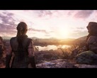 Senua's Saga: Hellblade II'de Senua'yı ve bir ortamı gösteren bir görüntü.
