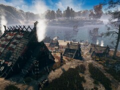Frozenheim'daki bir kasabayı ve binaları gösteren bir resim.
