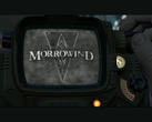 The Elder Scrolls: Fallout 4'ün Pip Boy'unda çalışan Morrowind