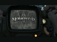 The Elder Scrolls: Fallout 4'ün Pip Boy'unda çalışan Morrowind