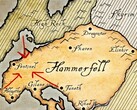 The Elder Scrolls evreninden Hammerfell eyaletinin haritası.