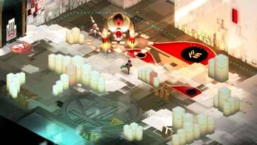 Transistor'da bir savaşı gösteren bir görüntü.