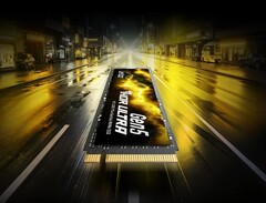 Resimde, üstünde sarımsı bir etiket bulunan Lexar'ın Thor Ultra modeli gösterilmektedir; bu model bir M.2 2280 PCIe Gen 5 SSD'dir.