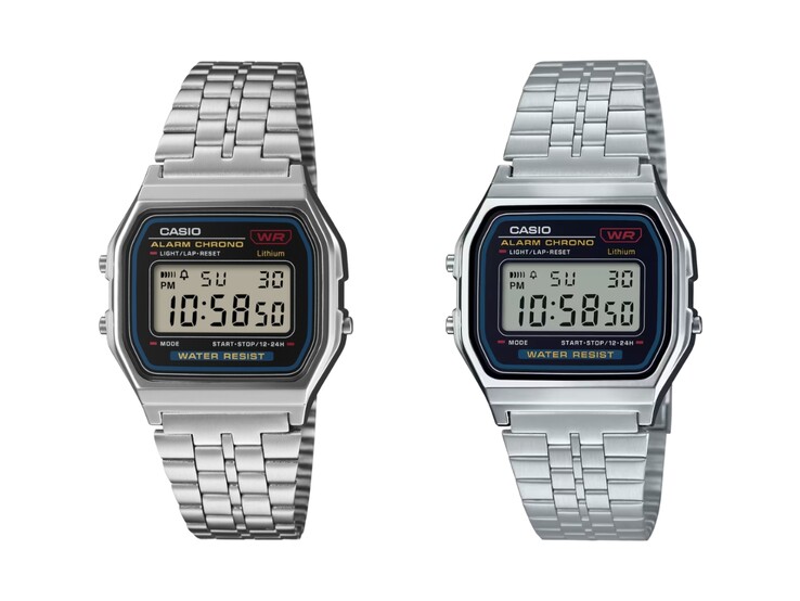 Casio Vintage A159WE-1 (solda) ve A159WA-N1 (sağda) saatler