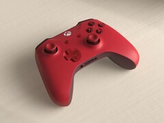Kırmızı Xbox kablosuz oyun kumandası. 