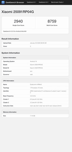 (Resim kaynağı: Geekbench)