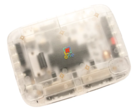 Yarı saydam Frost kasaya sahip SuperStation One Transparent Collection FPGA konsolu.