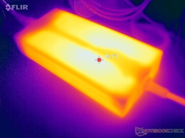 AC adaptörü, zorlu yükleri uzun süre çalıştırırken 45 C'nin üzerine çıkabilir