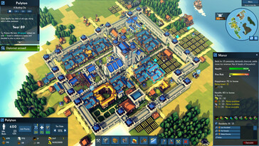 Kingdoms and Castles oyununda bir şehri gösteren bir resim.