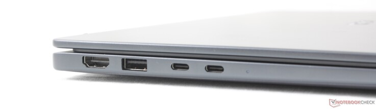 Sol: HDMI 2.1, USB-A 3.2 Gen. 1 (5 Gbps), 2 adet USB-A 4.0 (DisplayPort 2.1 + Güç Dağıtımı özellikli)