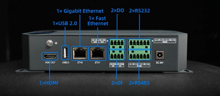 FCU3101 kenar bilgi işlem kutusu, çift Gigabit Ethernet bağlantı noktasının yanı sıra bir dizi önemli COM bağlantı noktasına sahiptir.