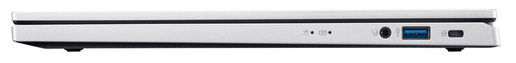 Sağ: ses kombinasyonu, USB 3.2 Gen 1 (USB-A), Kensington kilidi için yuva