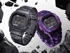 Casio G-Shock GCW-B5000UN-1 ve GCW-B5000UN-6'nın stilize edilmiş bir görüntüsü.