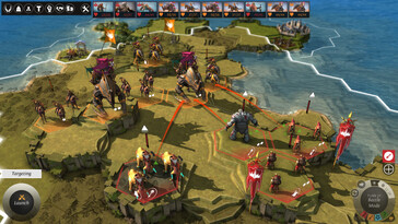 Endless Legend'daki bir savaşı gösteren bir resim.