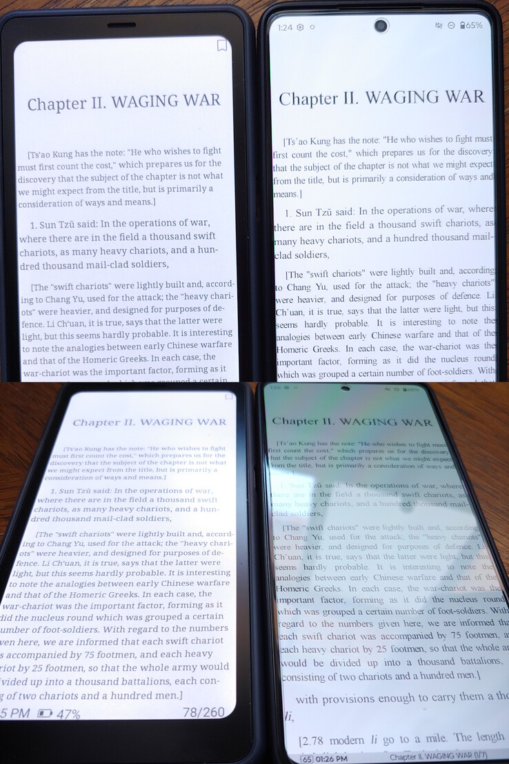 Kaleido 3 vs OLED. Gölgeli pencere.