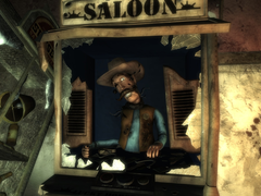 Bilgisayarda çalışan Fallout New Vegas'tan bir ekran görüntüsü