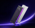 Legion R9, özelleştirilmiş ve özelleştirilmemiş Huano Classic HiFi Latte switch’lerle sunuluyor. Görselde: klavyenin tasarımını sergileyen bir tanıtım görseli.