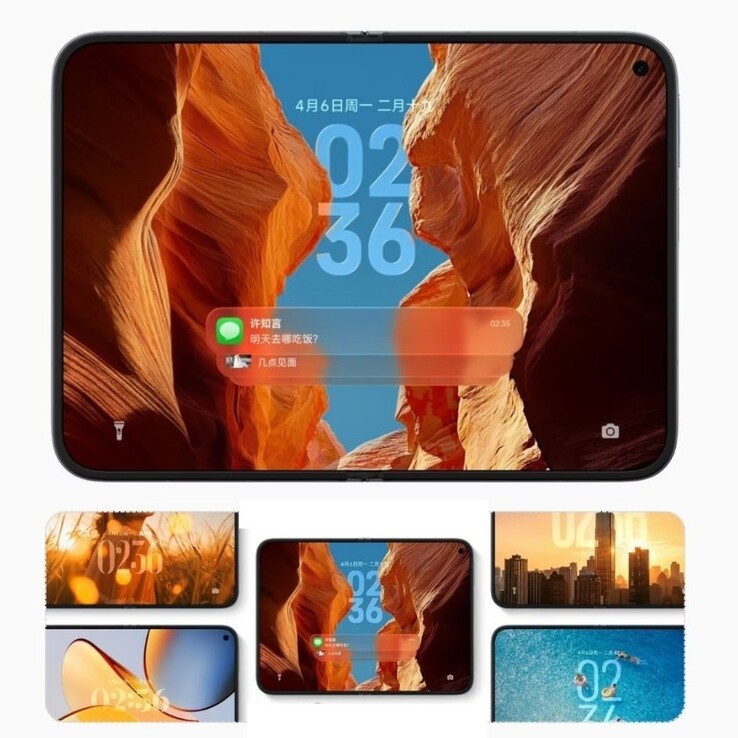 Xiaomi Mix Fold 5'in 7:5 oranındaki iç ekranı ilk kez tanıtılıyor.