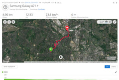 GPS test: Samsung Galaxy A71 - Overview