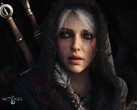 Arka planda iki kılıç bulunan The Witcher 4 Ciri yakın çekim tanıtım görseli