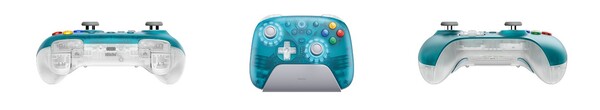 N64 8bitDo Ultimate 2 Kablosuz Kumanda N64 Sürümü, iki renkli bir tasarıma sahiptir.