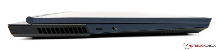 Sol: USB-C 3.2 Gen 2, birleşik kulaklık/mikrofon ses bağlantı noktası