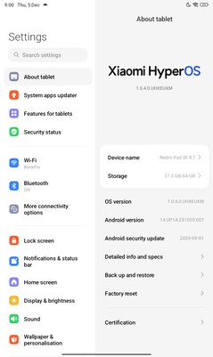 Xiaomi Redmi Pad SE 8.7 yazılımı