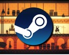 Apotheon oyununu ve Steam logosunu gösteren bir görüntü.
