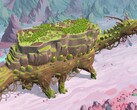 The Wandering Village'da bir şehri gösteren bir görsel, şimdi Steam'de %50 indirimli.